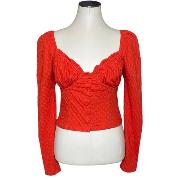 Free People Ladybug Long Sleeve Cropped Top - Picture 3 of 11